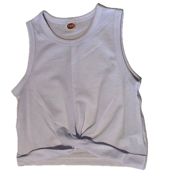 Shein Girl White Twist Hem Tank Top Size 100/3-4Y/3T (BUNDLE ONLY) - Picture 1 of 9